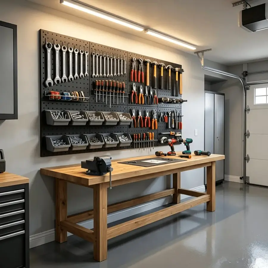 Modular slatwall and pegboard display system with multiple accessories for versatile retail merchandising